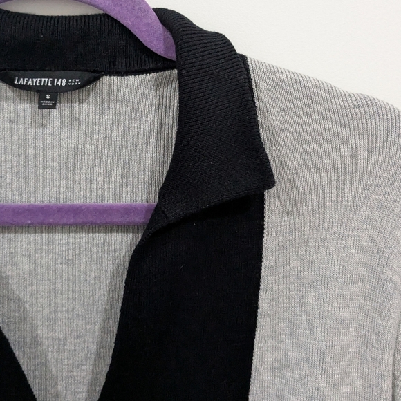 Lafayette 148 Colorblock Buckle Cardigan - Picture 7 of 8